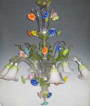 Produzione di lampadari in vetro di murano